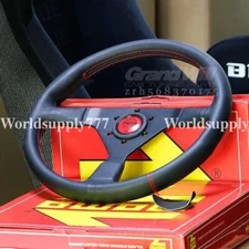 350mm 14' Genuine Leather Thickened Spoke Sport Steering Wheel MOMO MonteCarlo