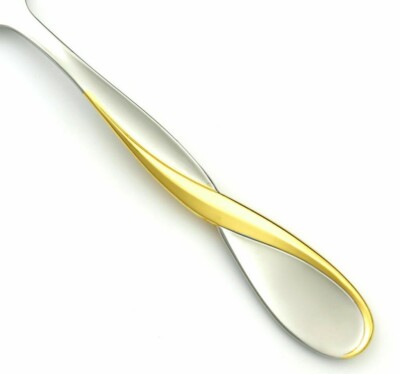 Oneida GOLDEN AQUARIUS Stainless Flatware Gold Accent Silverware CHOICE 