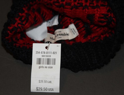 Sombrero gorro de invierno tejido vintage ABERCROMBIE & Fitch para mujer niña alce - Imagen 3 de 3