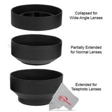 58MM Soft Rubber Collapsible Lens Hood for Canon SL3 SL2 T7 T7i 90D 80D T100