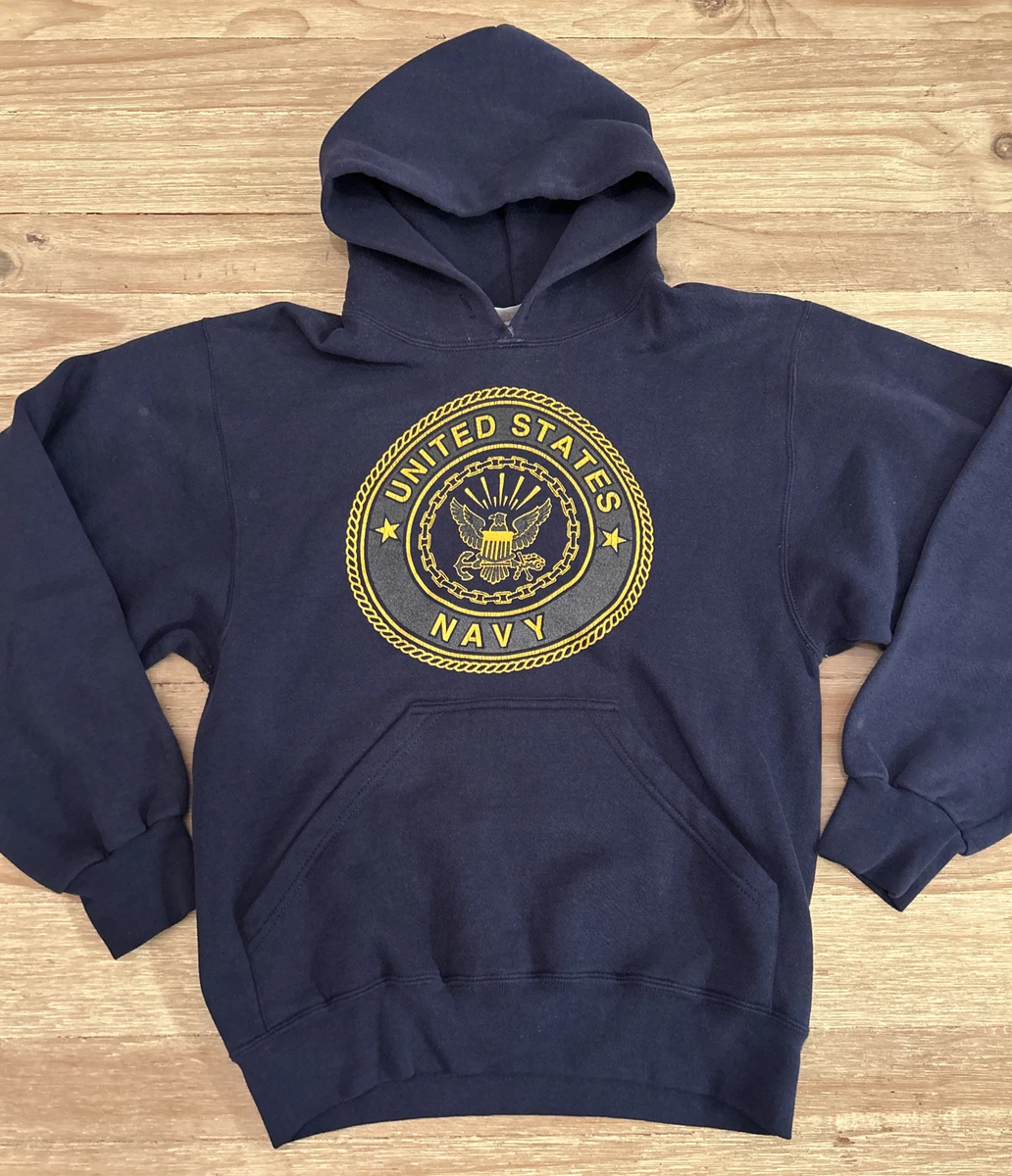 Vintage US Navy USN Hoodie SOFFE 50/50 Mens Small | eBay