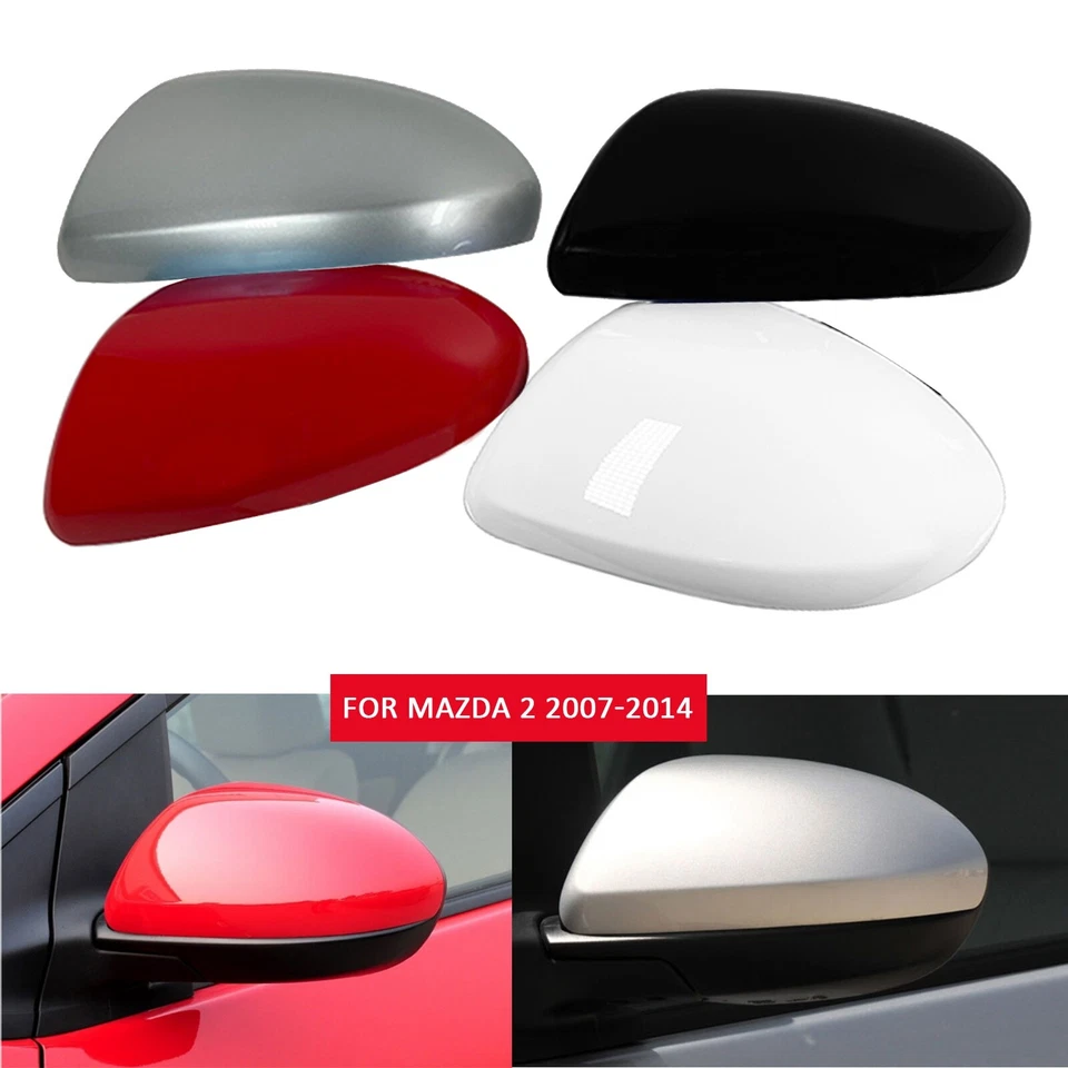 Left Right Side Mirror Cover Cap No-Signal For Mazda 2 DEMIO 2007-2014 - Image 3 of 4