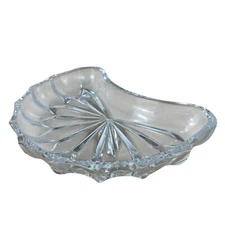 Set Of 3 Shannon Crystal Designs of Ireland 24% Lead Crystal 7" Crescent Plate