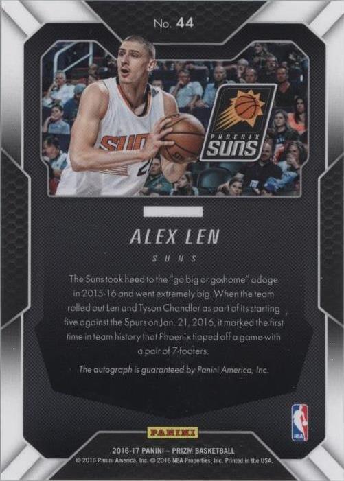 2016-17 Panini Prizm - Alex Len #44 for sale | eBay