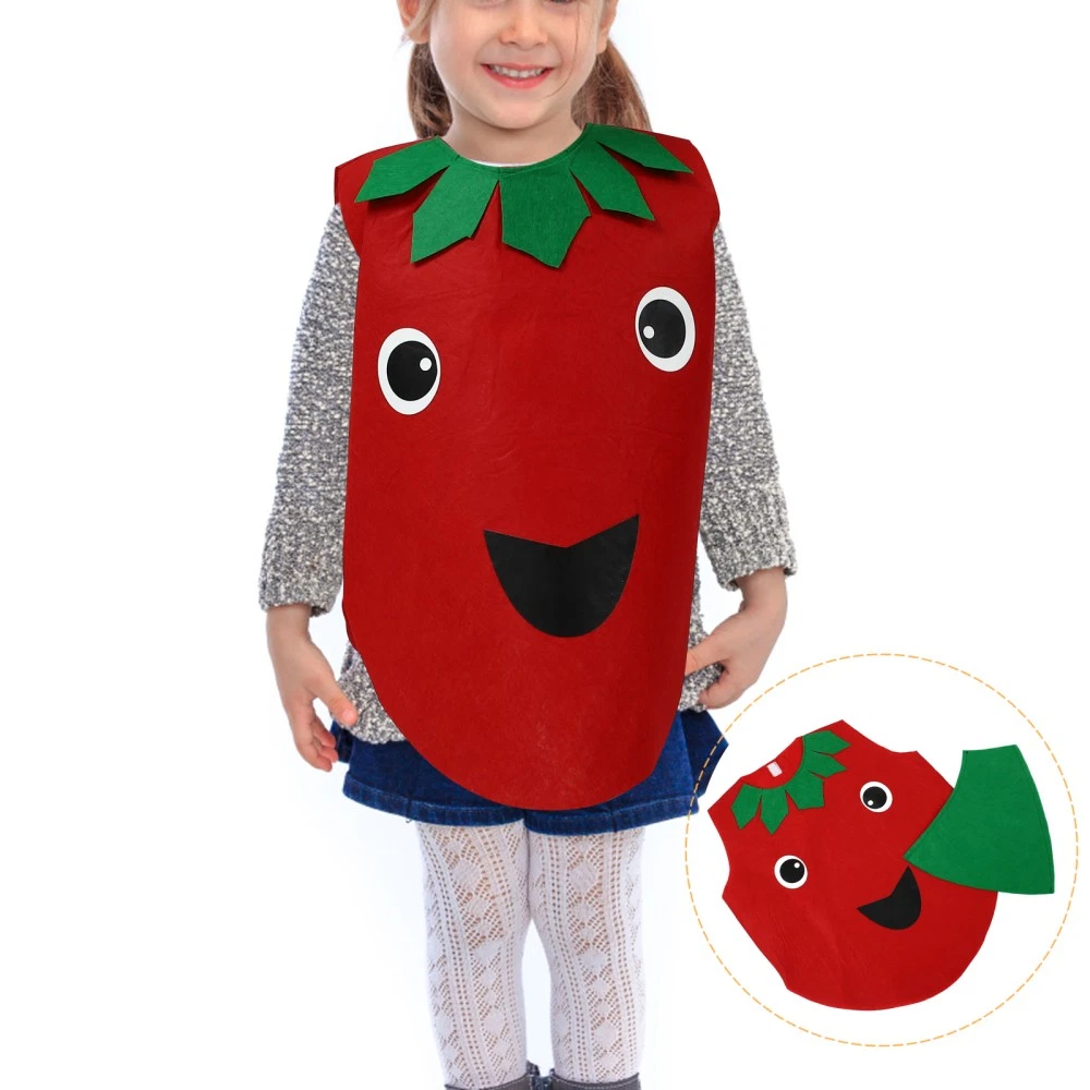 VETEMENTS Abbigliamento Pomodoro Studente Bambini Frutta Verdura Costume Kit Vestire Accessori