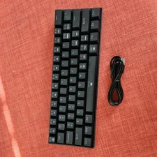 Redragon K630 Dragonborn 60% Wired RGB Gaming Keyboard, 61 Keys, Black