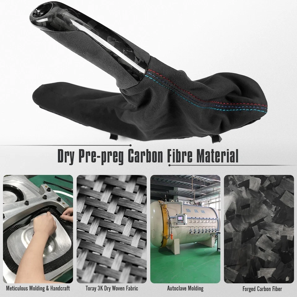 Forged Alcantara Handbrake Accessory for BMW M3 M4 F80 F82 F30 F34 F32 14-18 - Image 3 of 4