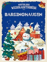 Holzschild 40X30 Cm WeihnachtsgrüßE Barsinghausen Fest Deko Geschenk Holz Schild