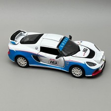 Kinsmart Lotus Exige R-GT #16 Diecast Race Car Model White Blue Pullback 7k