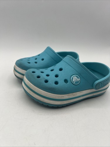 Crocs Kids Iconic Comfort Sandals Size C 8 Clogs Blue Unisex Toddler - Picture 5 of 10