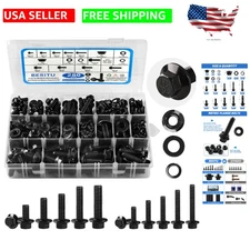 280-Piece Metric Flange Bolt Kit: M6, M8, M10, 10.9 Alloy - Automotive Essential