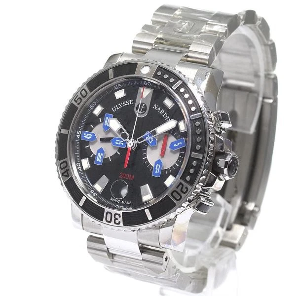 Ulysse Nardin — Ulysse Nardin 8003-102 42mm SS Black Dial Automatic Watch #C16399