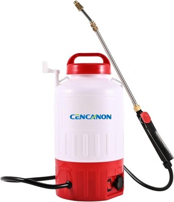 CENCANON 1.3 Gallon Battery Powered Sprayer Telescope Wand Adjustable Nozzles
