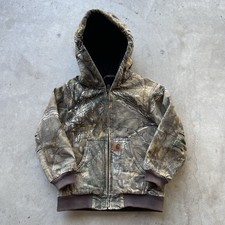 Carhartt Kids Realtree Hooded Insulated Camo Jacket Size Small 7-8