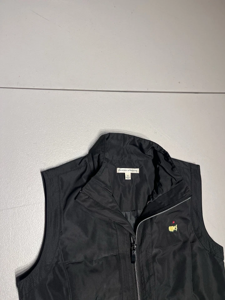 Chaleco Fairway & Greene para mujer pequeño negro Augusta Masters golf chaqueta polar Foto 4 de 4