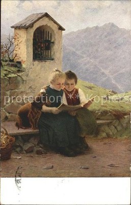 Dachshund Dachshund Teckel dogs dogs Chien children artist card Th. Kleehaas a B