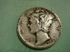 1937 P  Mercury Dime - Fine cond  , actual coin in photo