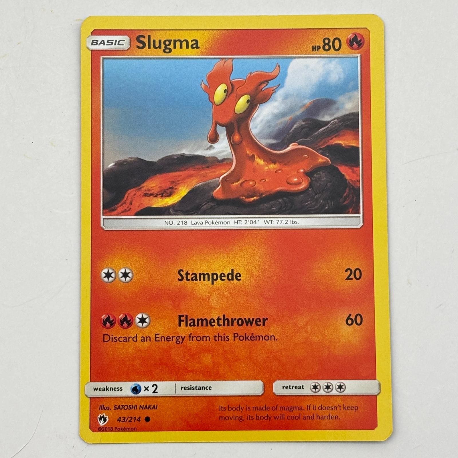 Slugma 43/214 Common Lost Thunder Pokemon Lightly Played