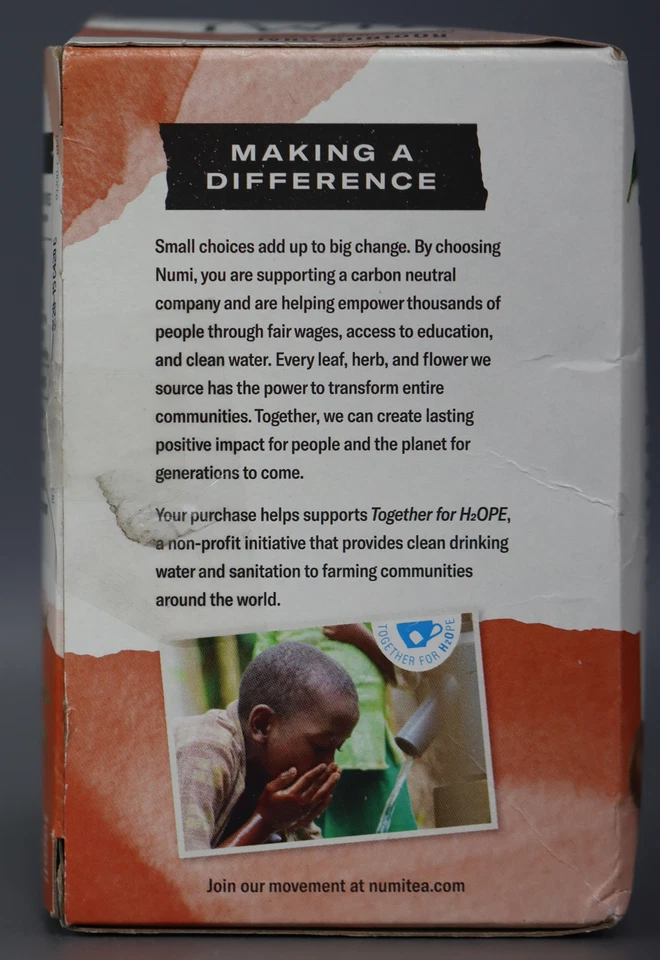 Bolsas de té Numi Organic Tea Rooibos Chai 18 quilates 1 paquete Foto 3 de 4