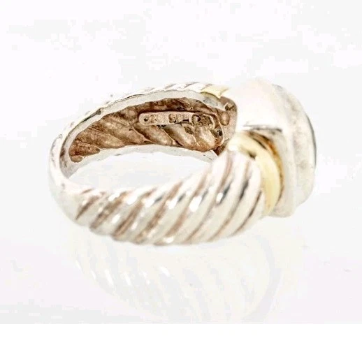 Anillo David Yurman Oro 14K y Peridoto de Ley 925 Talla 6.5 - 6.2g Peso Total Foto 4 de 4