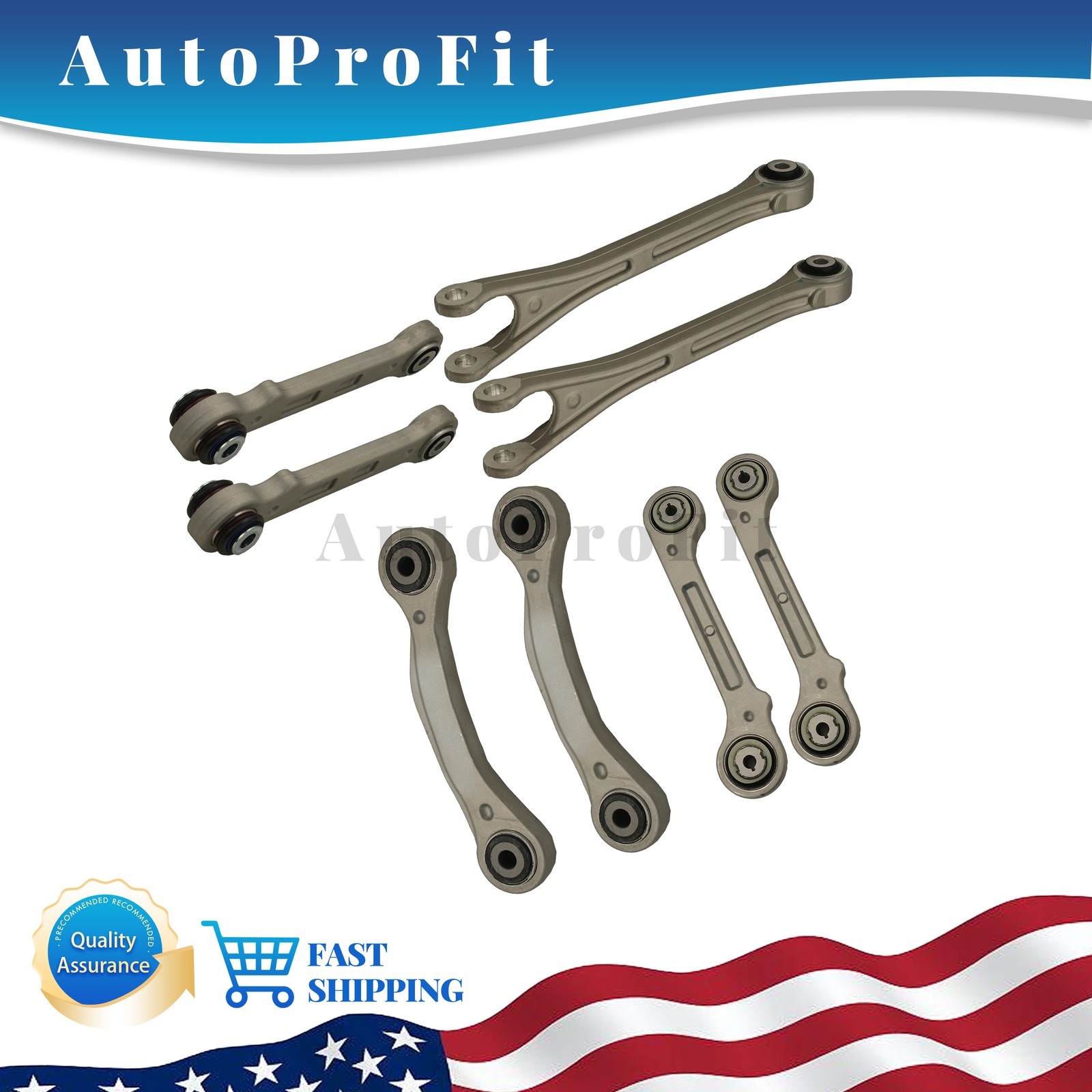 NEW 8PCS Rear Suspension Control Arm Kit Fit 2017+ Maserati Levante