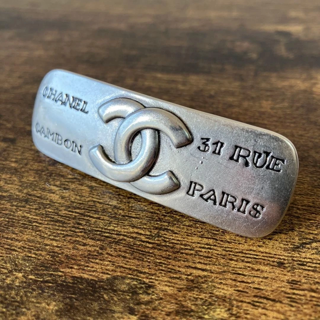 CHANEL Silver Hair Barrettes for Women for sale | eBay display picture 3