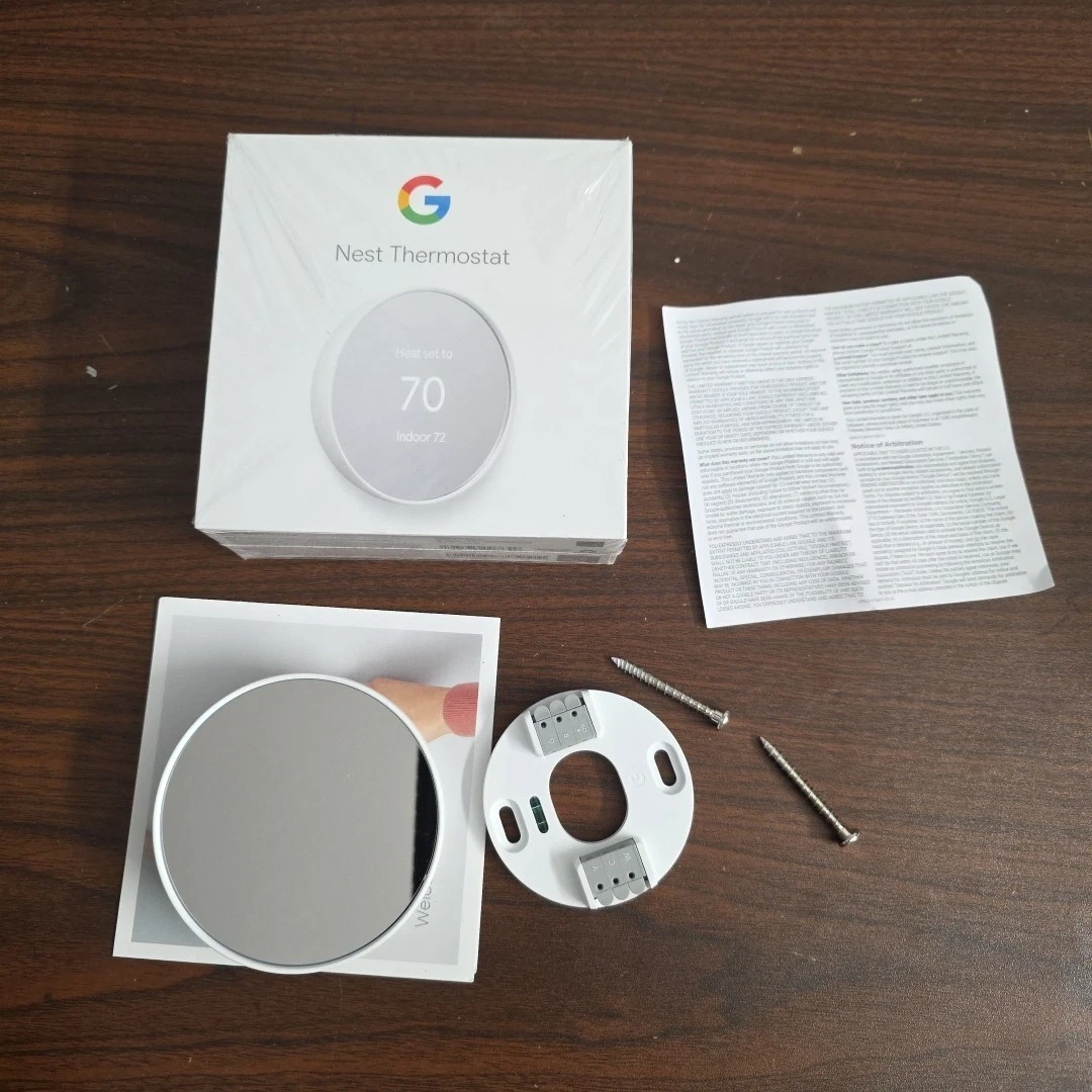 Google Nest Thermostat Snow White G4CVZ Smart WiFi Programmable Thermostat D