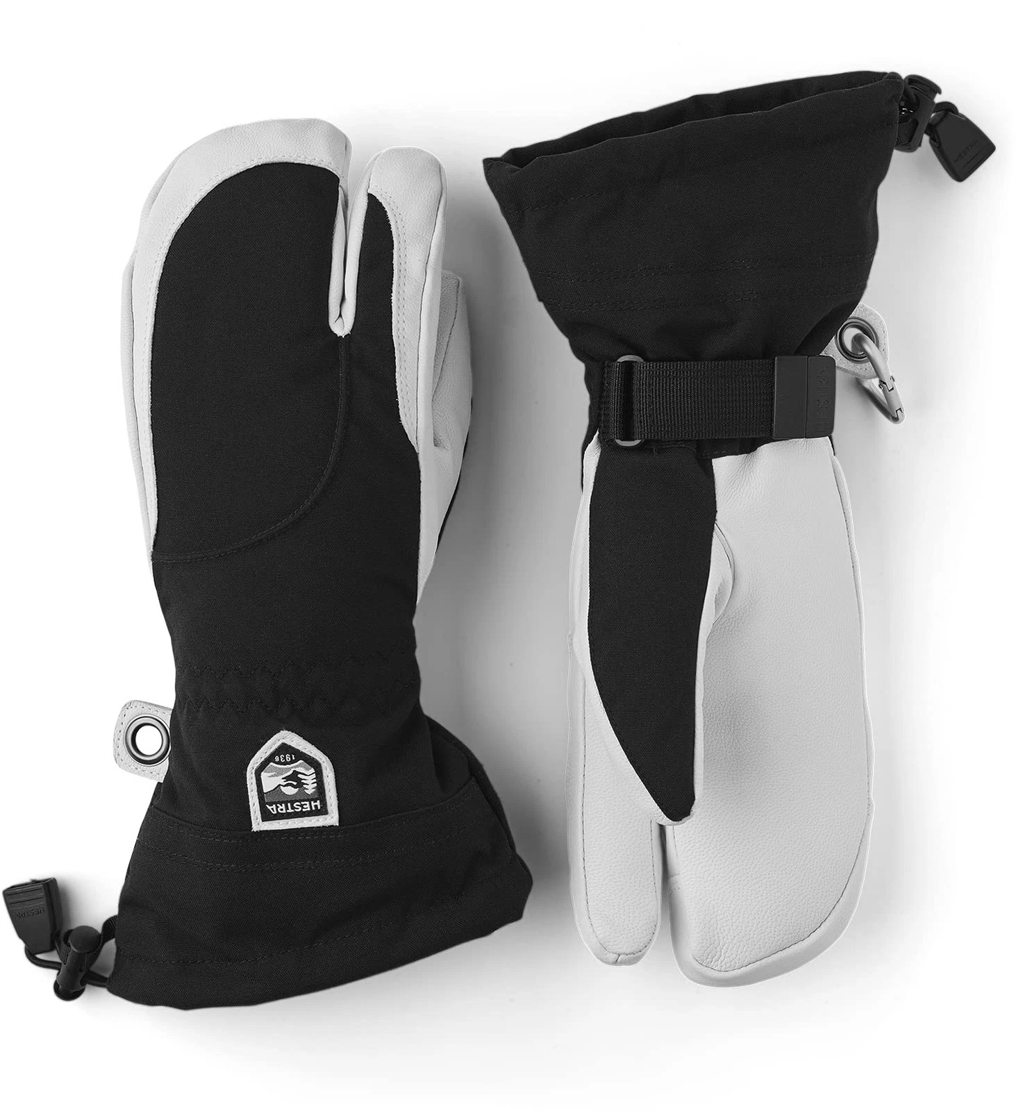 Hestra Women's Heli Ski Female Glove, 3-Finger Leather Snow Glove for Skiing,...