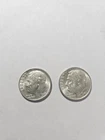 1946 10C 90% Silver Roosevelt Dimes, Set Of Two