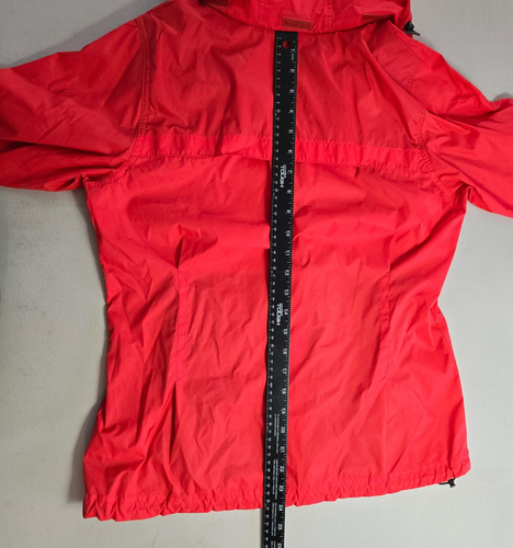 Columbia Light Rain Jacket Women's M Red Omni Shield Full Zip Up Hooded Pockets - Picture 12 of 22