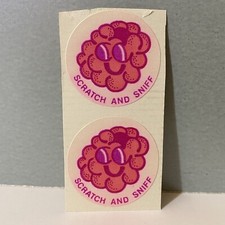 Vintage CTP Scratch N Sniff Raspberry Stickers