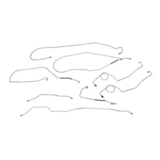 CJ Classic Trucks Power Drum Brake Line Kit Stainless Steel Longbed 2-Wheel D...