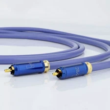 Pair 6N Pure Copper RCA Cable 24K Gold Plated​ Plug HiFi Audio Interconnect Wire