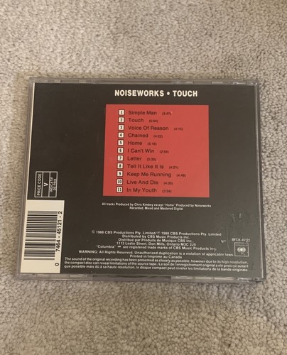 Noiseworks Touch CD (CBS Records, 1988) *Tested Working* Damaged Case - Picture 2 of 4