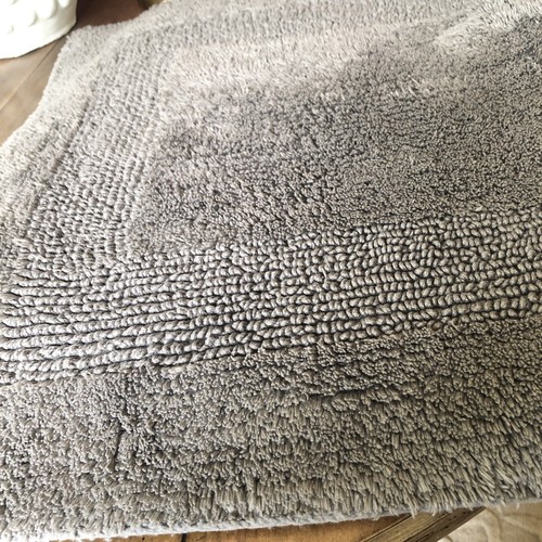 Tappeto bagno Lauren Ralph Lauren grigio scuro reversibile 100% cotone 21x34 nuovo con etichetta - Foto 5 di 5