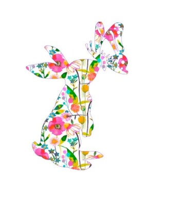 Easter Floral Bunny & Friends (SVG Clipart Subliamtion Design Digital Download)