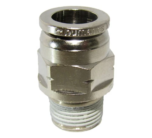 1/2" Hose X 1/4" NPT Push To Connect Straight Male Connector Fitting