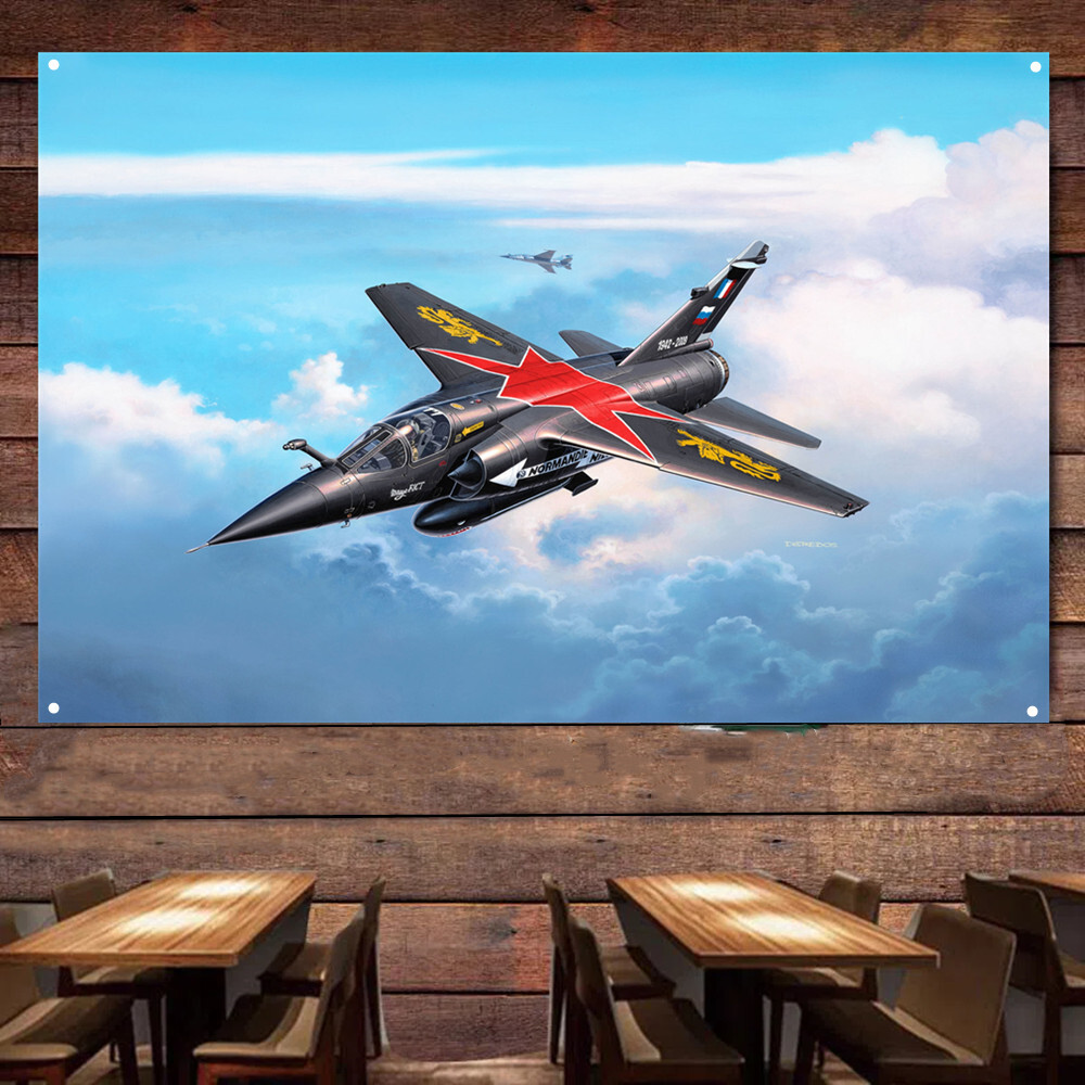 Mirage F.1C CT Fighter Banner Flag Aviation Art Poster Tapestry For Wall Decor
