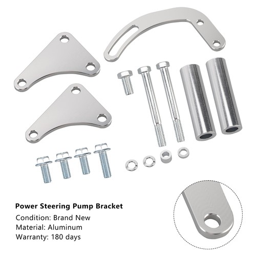 Power Steering Pump Bracket 551497 Fit Long Water Pump Fit Chevy Big Block V8 QZ - Picture 2 of 16