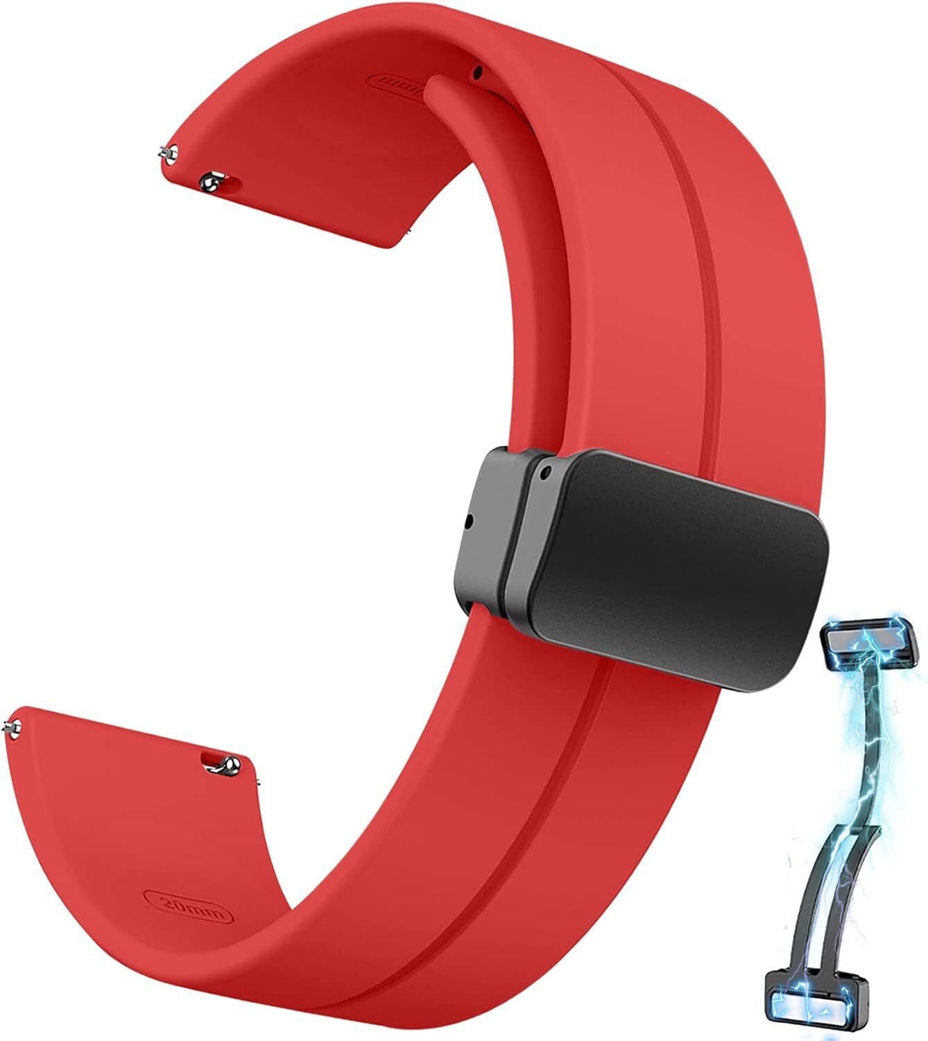 Magnetic Watch Band 20mm 22mm Watch Strap, Quick Release Watch Band with Folding