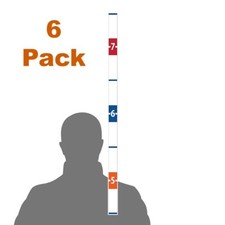 HM-MC8001-6 Lot of 6 Door Height Marker, Height Strip, Multi Color