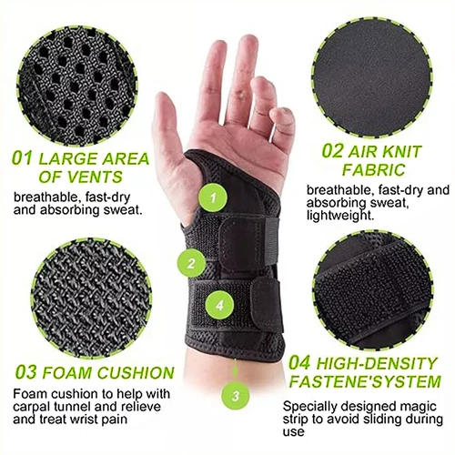 Left Right Wrist Support Brace Splint Carpal Tunnel Hand Sprain Arthritis Injury - Picture 9 of 19
