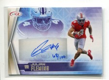JULIAN FLEMING 2022 Sage Sneak Peak GOLD AUTO #SPA-JF Ohio OSU St PSU #d/100