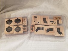 Rubber Wooden Stamp Lot 16 Christmas Themed Stamps, some new 