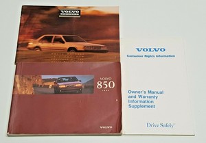 1996 VOLVO 850 OWNERS MANUAL OPERATORS USER GUIDE GLT TURBO R PLATINUM