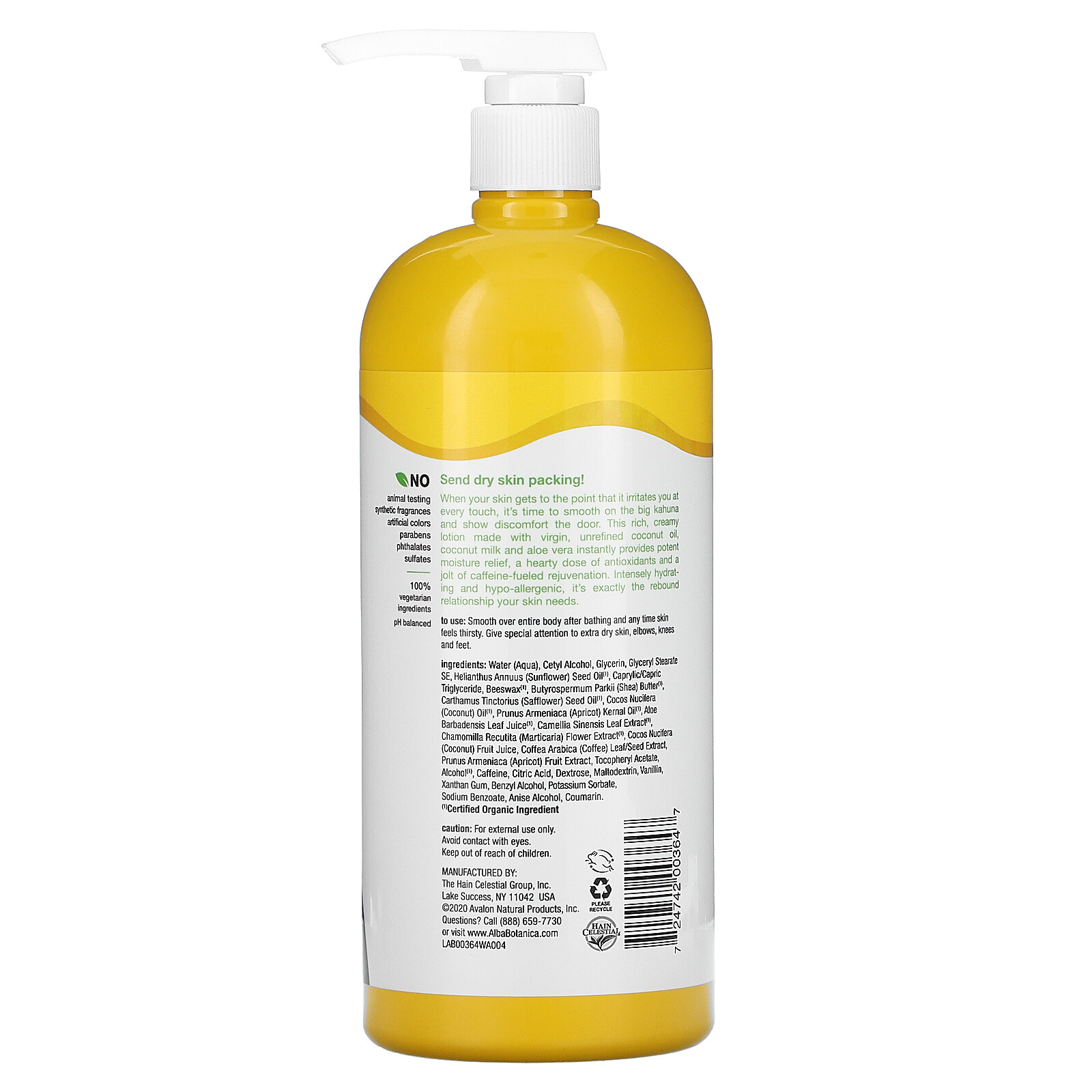 Very Emollient, Body Lotion, Coconut Rescue,  32 oz (907 g)