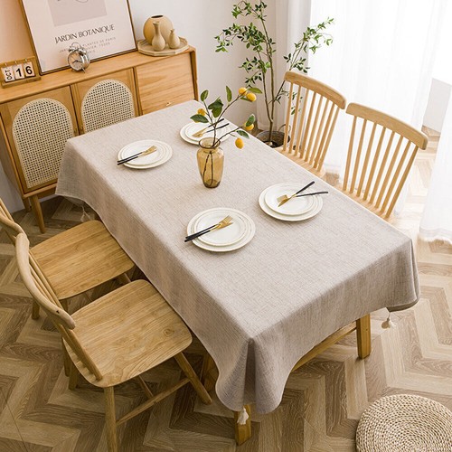 Waterproof Cotton Linen Tablecloth Dining Kitchen Table Cover Wedding Home Decor - Picture 17 of 29