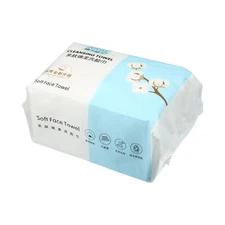 VOCOSTE Pack of 60pcs Disposable Face Towel Tissue Wet and Dry Dual-use White