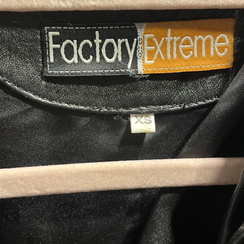 Factory Extreme leather jacket XS black - Image 3 of 4