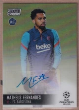 2020-21 Stadium Club Chrome UEFA Champions League #MF Matheus Fernandes RC AUTO